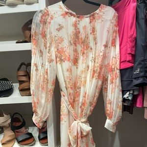 Light weight long sleeve floral dress- new with tags